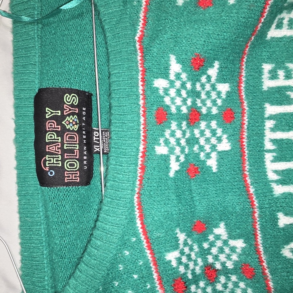 A Little Bit Naughty, A Little‎ Bit Nice Cropped Christmas Sweater – XL - Picture 3 of 9